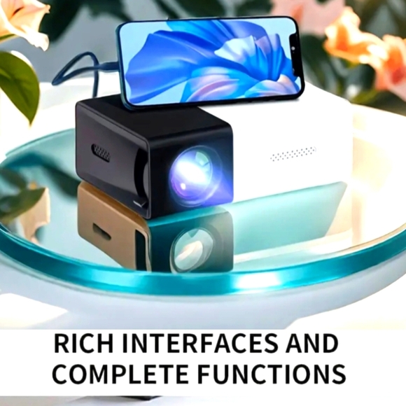 Other - New**4K Mini Home Theater Projector Wireless Works on IOS & Android